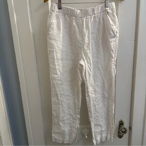 Quince Womens 100% European Linen Wide Leg Pants White M